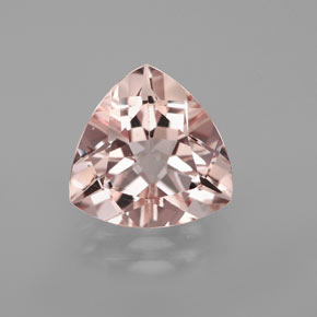 3.74 ct Pink Morganite Gemstone, Morganite Gem in Trillion Facet Shape for Sale.