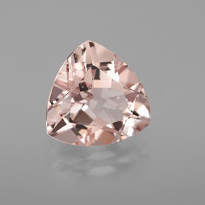 3.74 ct Pink Morganite Stone, Natural Morganite in Trillion Facet Shape for Sale