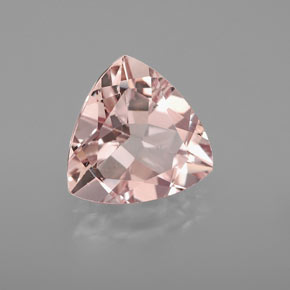 3.18 ct Pink Morganite Stone, Natural Morganite in Trillion Facet Shape for Sale