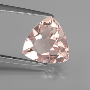 2.94 ct Pink Morganite Stone, Natural Morganite in Trillion Facet Shape for Sale