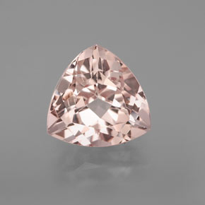 4.65 ct Pink Morganite Gemstone, Morganite Gem in Trillion Facet Shape for Sale.