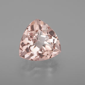4.65 ct Pink Morganite Stone, Natural Morganite in Trillion Facet Shape for Sale