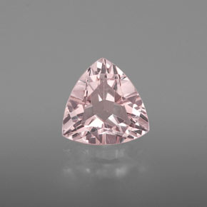 1.39 ct Pink Morganite Gemstone, Morganite Gem in Trillion Facet Shape for Sale.