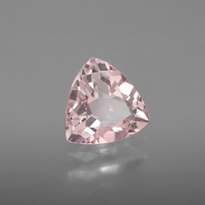 1.39 ct Pink Morganite Stone, Natural Morganite in Trillion Facet Shape for Sale