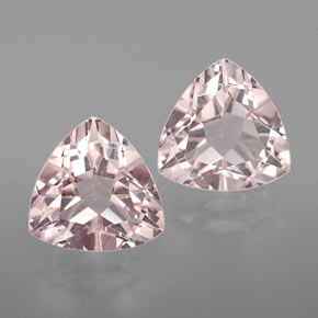 4.32 ct Pink Morganite Gemstone, Morganite Gem in Trillion Facet Shape for Sale.