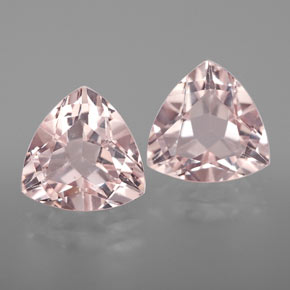 4.43 ct Pink Morganite Gemstone, Morganite Gem in Trillion Facet Shape for Sale.