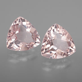 4.43 ct Pink Morganite Stone, Natural Morganite in Trillion Facet Shape for Sale
