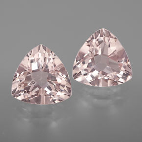 4.37 ct Pink Morganite Gemstone, Morganite Gem in Trillion Facet Shape for Sale.