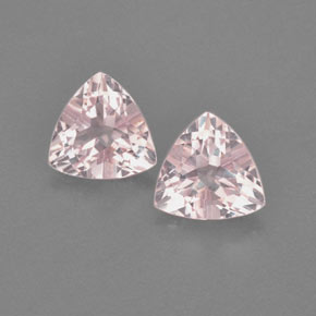 2.14 ct Pink Morganite Gemstone, Morganite Gem in Trillion Facet Shape for Sale.