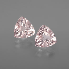 2.21 ct Pink Morganite Stone, Natural Morganite in Trillion Facet Shape for Sale