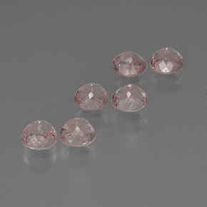 Morganite Gemstone in 5.6 mm Size for Sale, Morganite Stone in Salmon Pink Color