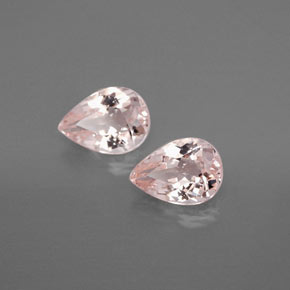 1.33 ct Pink Morganite Stone, Natural Morganite in Pear Facet Shape for Sale