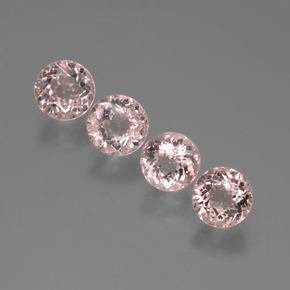 2.78 ct Pink Morganite Gemstone, Morganite Gem in Round Facet Shape for Sale.