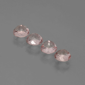 Morganite Gemstone in 5.5 mm Size for Sale, Morganite Stone in Salmon Pink Color