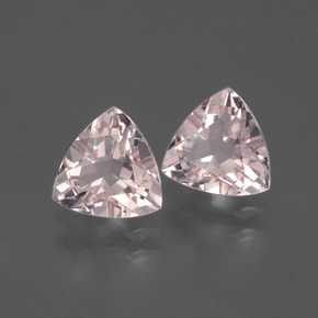 2.08 ct Pink Morganite Stone, Natural Morganite in Trillion Facet Shape for Sale