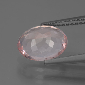 Morganite Gemstone in 9.5 x 7.3 mm Size for Sale, Morganite Stone in Light Pink Color