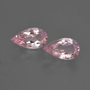 1.23 ct Pink Morganite Gemstone, Morganite Gem in Pear Facet Shape for Sale.