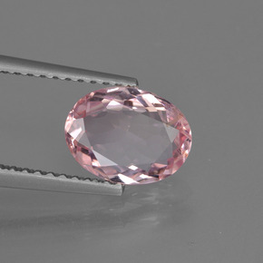 1.19 ct Pink Morganite Stone, Natural Morganite in Oval Facet Shape for Sale