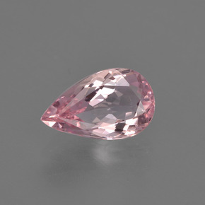 1.31 ct Pink Morganite Gemstone, Morganite Gem in Pear Facet Shape for Sale.