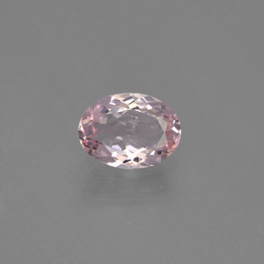 0.84 ct Pink Morganite Gemstone, Morganite Gem in Oval Facet Shape for Sale.