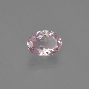 0.84 ct Pink Morganite Stone, Natural Morganite in Oval Facet Shape for Sale