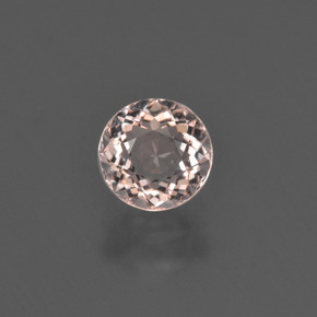 0.76 ct Pink Morganite Gemstone, Morganite Gem in Round Facet Shape for Sale.