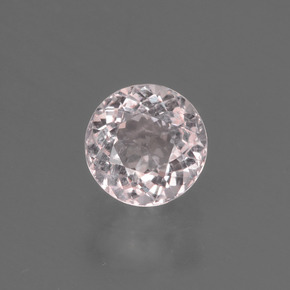 0.52 ct Pink Morganite Gemstone, Morganite Gem in Round Facet Shape for Sale.