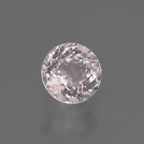 0.52 ct Pink Morganite Stone, Natural Morganite in Round Facet Shape for Sale