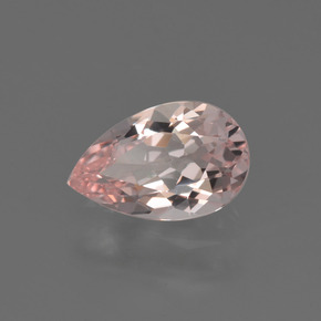 0.68 ct Pink Morganite Stone, Natural Morganite in Pear Facet Shape for Sale