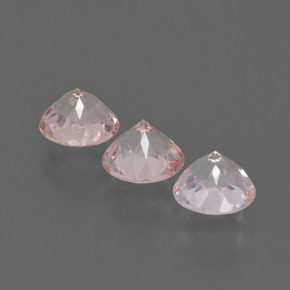 Morganite Gemstone in 5 mm (calibrated) Size for Sale, Morganite Stone in Light Pink Color