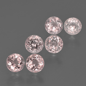 2.15 ct Pink Morganite Gemstone, Morganite Gem in Round Facet Shape for Sale.