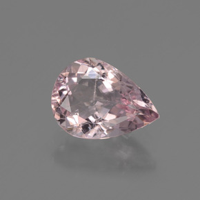 1.08 ct Pink Morganite Gemstone, Morganite Gem in Pear Facet Shape for Sale.
