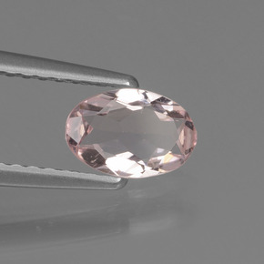 0.44 ct Pink Morganite Stone, Natural Morganite in Oval Facet Shape for Sale