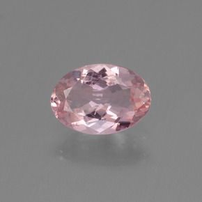 0.84 ct Pink Morganite Gemstone, Morganite Gem in Oval Facet Shape for Sale.