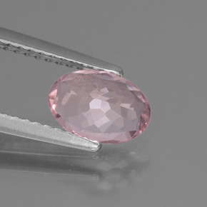 Morganite Gemstone in 8 x 5.6 mm Size for Sale, Morganite Stone in Light Pink Color