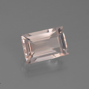 1.82 ct Pink Morganite Stone, Natural Morganite in Baguette Facet Shape for Sale
