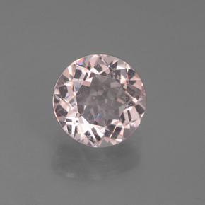 1.31 ct Pink Morganite Gemstone, Morganite Gem in Round Facet Shape for Sale.