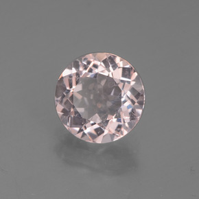 1.31 ct Pink Morganite Stone, Natural Morganite in Round Facet Shape for Sale
