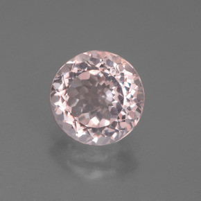 1.44 ct Pink Morganite Gemstone, Morganite Gem in Round Facet Shape for Sale.