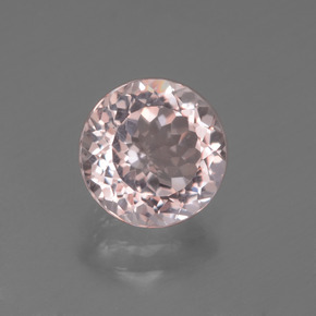 1.44 ct Pink Morganite Stone, Natural Morganite in Round Facet Shape for Sale