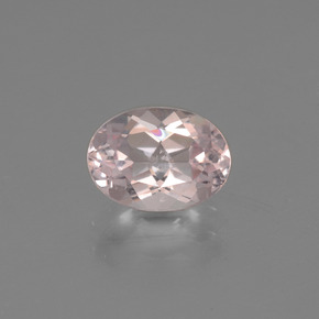1.07 ct Pink Morganite Gemstone, Morganite Gem in Oval Facet Shape for Sale.
