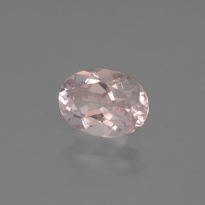 1.07 ct Pink Morganite Stone, Natural Morganite in Oval Facet Shape for Sale