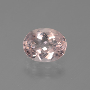 1.51 ct Pink Morganite Gemstone, Morganite Gem in Oval Facet Shape for Sale.