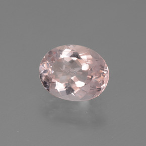 1.51 ct Pink Morganite Stone, Natural Morganite in Oval Facet Shape for Sale