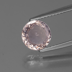 1.23 ct Pink Morganite Stone, Natural Morganite in Round Facet Shape for Sale