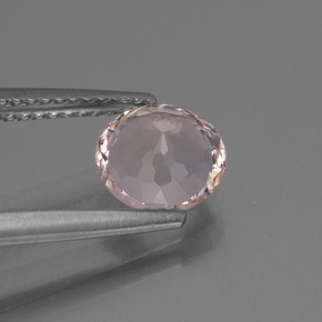 Morganite Gemstone in 7.4 mm Size for Sale, Morganite Stone in Light Pink Color