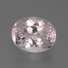 2.06 ct Pink Morganite Gemstone, Morganite Gem in Oval Facet Shape for Sale.