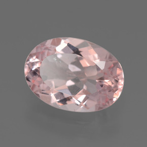 2.33 ct Pink Morganite Stone, Natural Morganite in Oval Facet Shape for Sale
