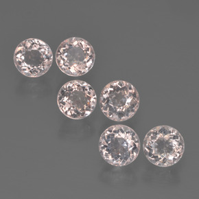 2.40 ct Pink Morganite Gemstone, Morganite Gem in Round Facet Shape for Sale.
