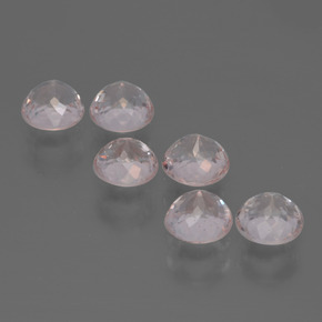 Morganite Gemstone in 4.6 mm Size for Sale, Morganite Stone in Light Pink Color